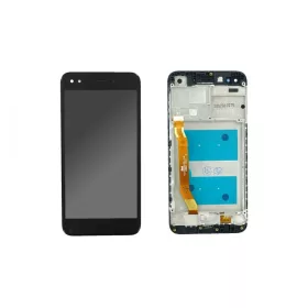   Huawei P9 Lite mini fekete LCD kijelző érintővel és kerettel