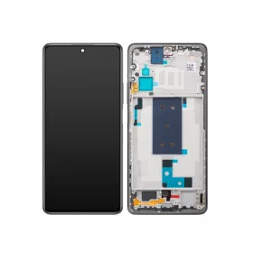   Xiaomi 11T Pro fekete gyári LCD kijelző érintővel és kerettel (5600030K3S00, 56000E0K3S00)