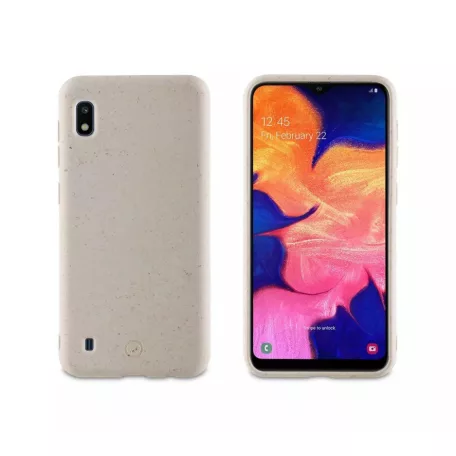 Muvit Samsung A105 Galaxy A10 (2019) ütésálló, bambuszrost alapú tok bézs
