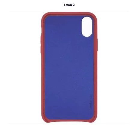 BeetleCase Apple iPhone X / XS bőr hátlapvédő tok piros