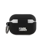 Karl Lagerfeld Rue St Guillaume Apple Airpods Pro szilikon tok fekete (KLACAPSILRSGBK)