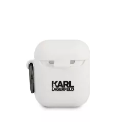   Karl Lagerfeld Rue St Guillaume Apple AirPods 1/2 szilikon tok fehér (KLACA2SILRSGWH)
