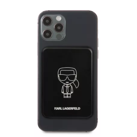 Karl Lagerfeld vezetéknélküli power bank Type-c csatlakozóval 3000mAh (KLPBMSOIBK) 2.1A 5W