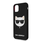 Karl Lagerfeld Choupette Apple iPhone 11 (6.1) 2019 hátlapvédő tok fekete (KLHCN61SLCHBK)