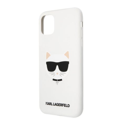 Karl Lagerfeld Choupette Apple iPhone 11 (6.1) 2019 hátlapvédő tok fehér (KLHCN61SLCHWH)
