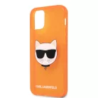 Karl Lagerfeld TPU Choupette Apple iPhone 12 / 12 Pro 2020 (6.1) hátlapvédő tok Fluo Orange (KLHCP12MCHTRO)