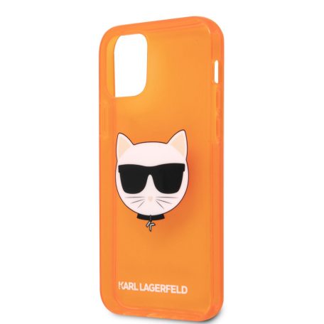 Karl Lagerfeld TPU Choupette Apple iPhone 12 / 12 Pro 2020 (6.1) hátlapvédő tok Fluo Orange (KLHCP12MCHTRO)