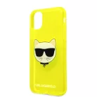 Karl Lagerfeld TPU Choupette Apple iPhone 11 (6.1) 2019 hátlapvédő tok Fluo Yellow (KLHCN61CHTRY)