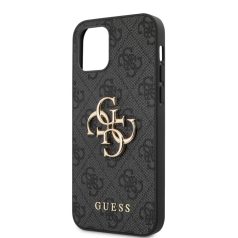   Guess Apple iPhone 12 Pro Max 2020 (6.7) PU 4G Metal Logo Case hátlapvédő tok fekete (GUHCP12L4GMGGR)