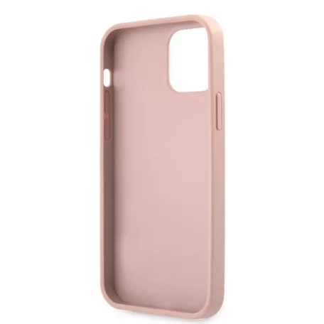 Guess Apple iPhone 12 / 12 Pro 2020 (6.1) PU Saffiano Big 4G Metal Logo Case hátlapvédő tok pink (GUHCP12MSA4GGPI)