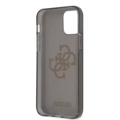   Guess Apple iPhone 12 / 12 Pro 2020 (6.1) TPU Big 4G Full Glitter Case hátlapvédő tok fekete (GUHCP12MPCUGL4GBK)