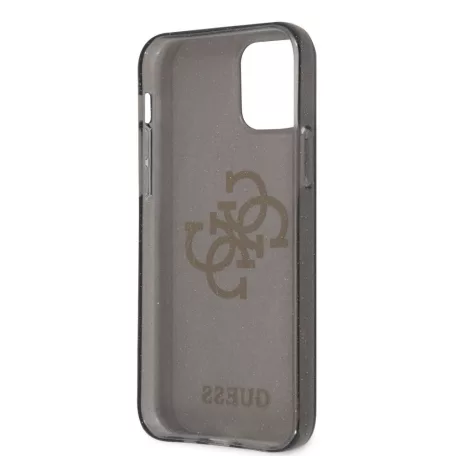 Guess Apple iPhone 12 Pro Max 2020 (6.7) TPU Big 4G Full Glitter Case hátlapvédő tok fekete (GUHCP12LPCUGL4GBK)