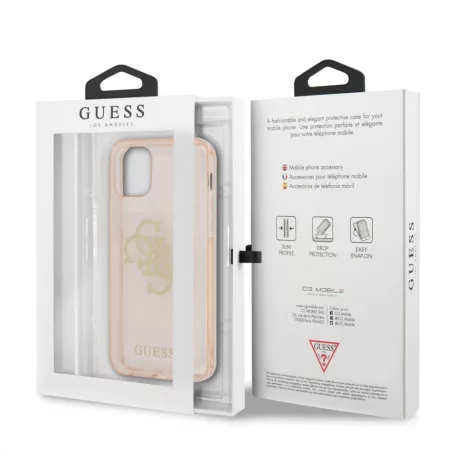 Guess Apple iPhone 12 / 12 Pro 2020 (6.1) TPU Big 4G Full Glitter Case hátlapvédő tok arany (GUHCP12MPCUGL4GGO)