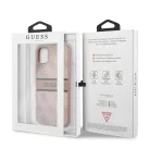 Guess Apple iPhone 11 (6.1) 2019 PU 4G Printed Stripe hátlapvédő tok pink (GUHCN614GDPI)