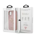 Guess Apple iPhone 11 (6.1) 2019 PU Saffiano Big 4G Metal Logo Case hátlapvédő tok pink (GUHCN61SA4GGPI)