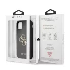 Guess Apple iPhone 11 (6.1) 2019 PU Saffiano Big 4G Metal Logo Case hátlapvédő tok fekete (GUHCN61SA4GGBK)