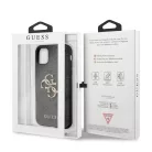 Guess Apple iPhone 11 (6.1) 2019 PU 4G Metal Logo Case hátlapvédő tok fekete (GUHCN614GMGGR)