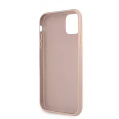   Guess Apple iPhone 11 (6.1) 2019 PU 4G Metal Logo hátlapvédő tok pink (GUHCN614GMGPI)