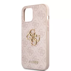   Guess Apple iPhone 12 Pro Max 2020 (6.7) PU 4G Metal Logo hátlapvédő tok pink (GUHCP12L4GMGPI)