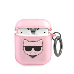   Karl Lagerfeld Choupette Apple AirPods 1/2 szilikon tok pink (KLA2UCHGP)