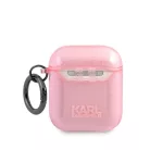 Karl Lagerfeld Choupette Apple AirPods 1/2 szilikon tok pink (KLA2UCHGP)