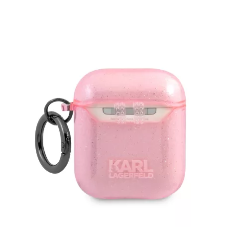 Karl Lagerfeld Choupette Apple AirPods 1/2 szilikon tok pink (KLA2UCHGP)