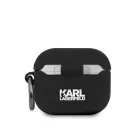 Karl Lagerfeld Apple Airpods 3 szilikon tok fekete (KLACA3SILKHBK)