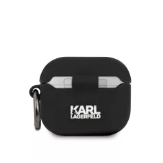  Karl Lagerfeld Apple Airpods 3 szilikon tok fekete (KLACA3SILKHBK)