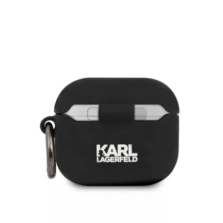 Karl Lagerfeld Apple Airpods 3 szilikon tok fekete (KLACA3SILKHBK)