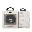 Karl Lagerfeld Apple Airpods 3 szilikon tok fekete (KLACA3SILKHBK)