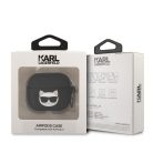 Karl Lagerfeld Choupette Head Apple Airpods 3 szilikon tok fekete (KLACA3SILCHBK)