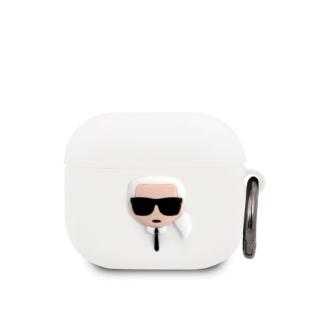 Karl Lagerfeld Apple Airpods 3 szilikon tok fehér (KLACA3SILKHWH)