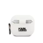 Karl Lagerfeld Apple Airpods 3 szilikon tok fehér (KLACA3SILKHWH)