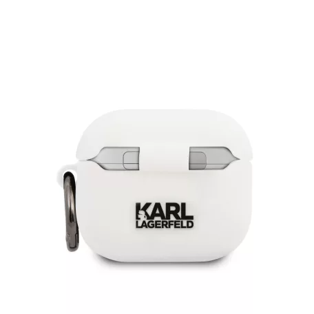 Karl Lagerfeld Apple Airpods 3 szilikon tok fehér (KLACA3SILKHWH)