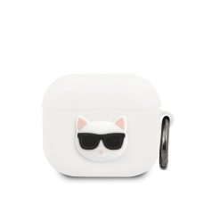   Karl Lagerfeld Choupette Head Apple Airpods 3 szilikon tok fehér (KLACA3SILCHWH)