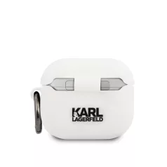   Karl Lagerfeld Choupette Head Apple Airpods 3 szilikon tok fehér (KLACA3SILCHWH)