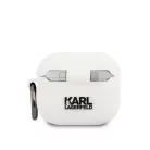 Karl Lagerfeld Rue St Guillaume Apple Airpods 3 szilikon tok fehér (KLACA3SILRSGWH)
