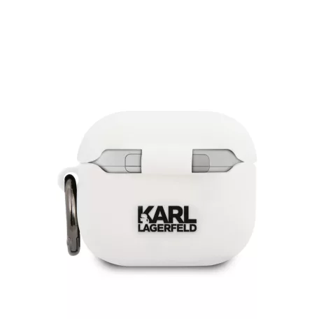 Karl Lagerfeld Rue St Guillaume Apple Airpods 3 szilikon tok fehér (KLACA3SILRSGWH)
