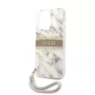 Guess Apple iPhone 13 Pro Max (6.7) TPU Marble Stripe hátlapvédő tok szürke (GUHCP13XKMABGR)