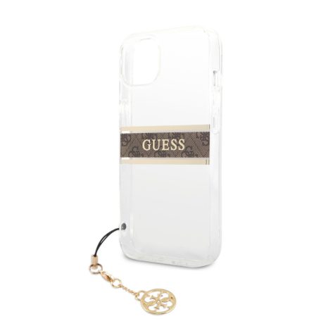 Guess Apple iPhone 13 Mini (5.4) PC/TPU 4G hátlapvédő tok barna (GUHCP13SKB4GBR)