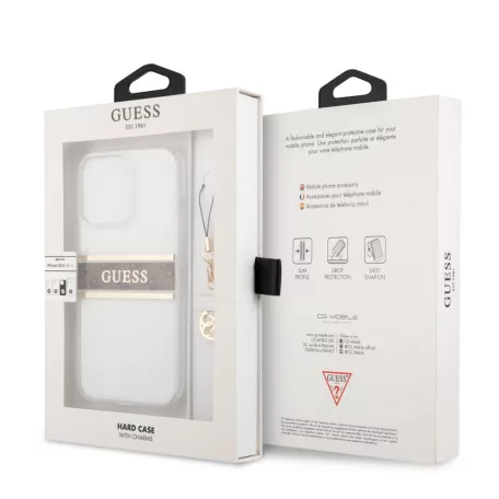 Guess Apple iPhone 13 Pro (6.1) PC/TPU 4G hátlapvédő tok barna (GUHCP13LKB4GBR)