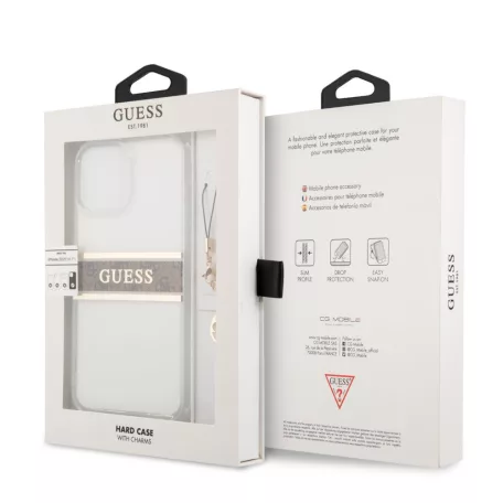 Guess Apple iPhone 13 Pro Max (6.7) PC/TPU 4G hátlapvédő tok barna (GUHCP13XKB4GBR)