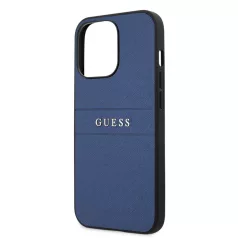   Guess Apple iPhone 13 Pro Max (6.7) PU Leather Saffiano hátlapvédő tok kék (GUHCP13XPSASBBL)