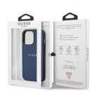 Guess Apple iPhone 13 Pro Max (6.7) PU Leather Saffiano hátlapvédő tok kék (GUHCP13XPSASBBL)
