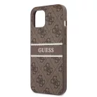 Guess Apple iPhone 13 (6.1) PU 4G Printed Stripe hátlapvédő tok barna (GUHCP13M4GDBR)