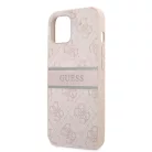 Guess Apple iPhone 13 Mini (5.4) PU 4G Printed Stripe hátlapvédő tok pink (GUHCP13S4GDPI)