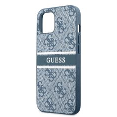   Guess Apple iPhone 13 (6.1) PU 4G Printed Stripe hátlapvédő tok kék (GUHCP13M4GDBL)