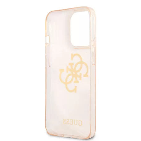 Guess Apple iPhone 13 Pro (6.1) TPU Big 4G Full Glitter hátlapvédő tok arany (GUHCP13LPCUGL4GGO)