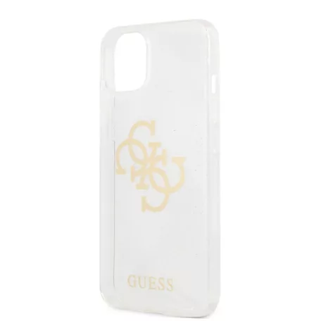 Guess Apple iPhone 13 Mini (5.4) TPU Big 4G Full Glitter hátlapvédő tok átlátszó (GUHCP13SPCUGL4GTR)