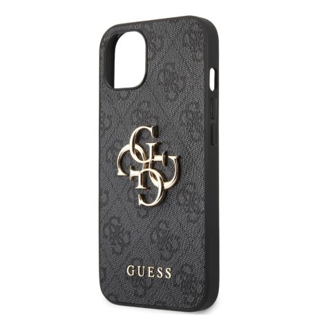 Guess Apple iPhone 13 Mini (5.4) PU 4G Metal Logo hátlapvédő tok szürke (GUHCP13S4GMGGR)